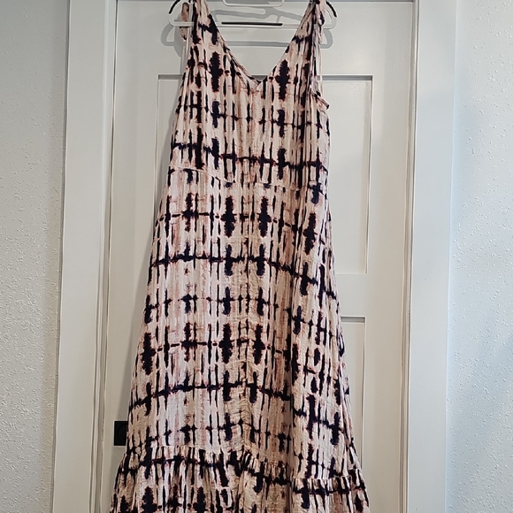 Time and Tru Pink Ruffled Maxi Sundress - Picture 4 of 7